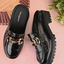 CARLO ROMANO Women Buckle Embellished Heeled Lightweight Mules-40