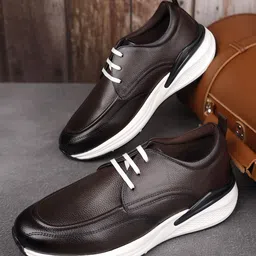 LOUIS STITCH Men's Mexican Brown Leatherette Fashion Sneaker Cushioned Casual Shoes-image-54