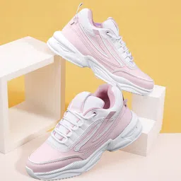 AROOM Women Pink Colourblocked Sneakers-picture-57
