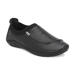 Hitz Men Perforated Leather Lightweight Slip-On Sneakers-23