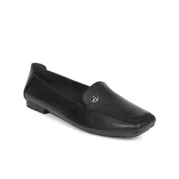 Zoom Shoes Women Textured Leather Lightweight Loafers-38