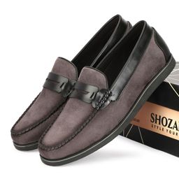 SHOZANIA Men Leather Comfort Insole Penny Loafers-picture-26