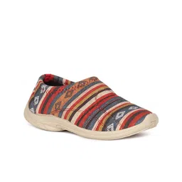 Bata Women Red Printed Slip-On Sneakers-picture-3