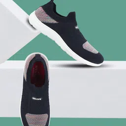 WELCOME Women Colourblocked Round Toe Mesh Slip-On Sneakers-18