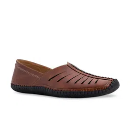 Khadims Men Tan Textured Slip-On Sneakers-picture-17