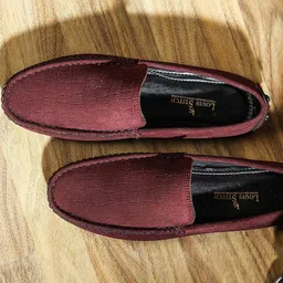 LOUIS STITCH Men Textured Lightweight Suede Leather Penny Driving Shoes-11