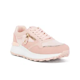 London Rag Women Woven Design PU Slip-On Sneakers-35