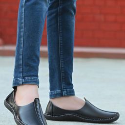 Vellinto Men Lightweight Comfort Insole Contrast Sole Mojaris-image-4