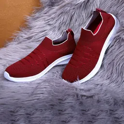 TPENT Women Woven Design Slip-On Sneakers-11