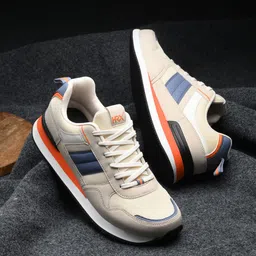 HRX by Hrithik Roshan Men Beige Colourblocked Lace Up Mesh Sneakers-image-53