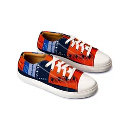 KobSook Women Printed Sweat Absorption Lightweight Abrasion Slip Resistant Canvas Sneakers-34