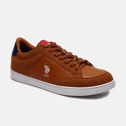U S Polo Assn Men Tan PU Sneakers-image-11