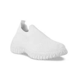 London Rag Women White Woven Design Sneakers-image-50