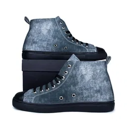 KobSook Men Printed Comfort Insole Contrast Sole Mid-Top Lace-Ups Sneakers-image-34
