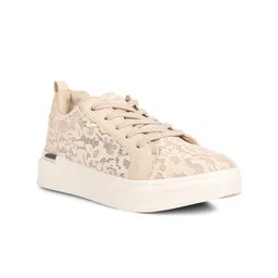 London Rag Women Woven Design Lace Comfort Insole Textile Basics Sneakers-52