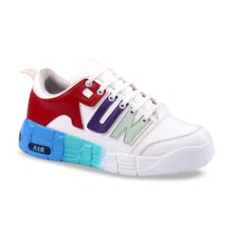 KRAASA Men Printed Contrast Sole Sneakers image 3