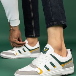 RUN SEVEN Men Colourblocked Lightweight Comfort Insole Lace-Up Sneakers-image-65