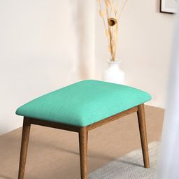 Chumbak Teal Jodhpur Bench Small - Maldivian Wooden Cushion Lounge Chair-image-66