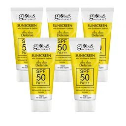 Globus naturals Set Of 5 Ultra Sheen Defense SPF 50 PA+++ Sunscreen - 50 g Each-55