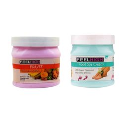 FEELHIGH Set of Fruit Face-Body Moisturiser Cream & Foot Spa Cream - 500 ml Each-16