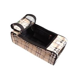 Kuber Industries Cream-Coloured & Black Checked Travel Storage Bag image 3