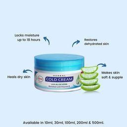 AYUR HERBALS Set Of 3 Cold Cream With Aloevera, Rose & Cucumber - 100 ml Each image 4