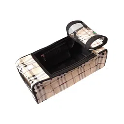 Kuber Industries Cream-Coloured & Black Checked Travel Storage Bag image 5