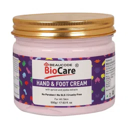 BEAUCODE BIOCARE Hand & Foot Cream with Apricot & Jojoba Extracts - 500 g image 1