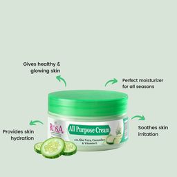 ROSA Set of 2 All Purpose Cream with Aloe Vera & Cucumber - 100 ml each image 3