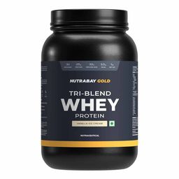 Nutrabay Gold Tri-Blend Whey Protein,  2.2 lb  Vanilla Ice Cream -83