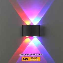 LED UP/Down Dual Head Wall Light, 4 Watt Optical COB LED, Multicolor Lights, IP67 Waterproof for Indoor/Outdoor Use (Single Unit) Post Light Outdoor Lamp-image-17