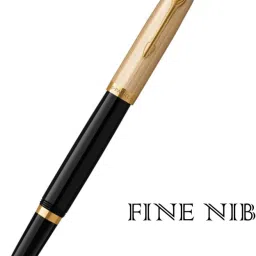 51 DELUXE BLACK WITH GOLD TRIM FOUNTAIN PEN – 18KT GOLD FINE NIB Fountain Pen-image-16