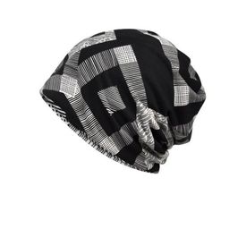 YOUSTYLO Unisex Black & Red Printed Cotton Beanie-14