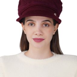 iSWEVEN Unisex Self Design Woollen Beanie-17
