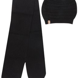 Bharatasya Men Self Design Beanie & Muffler-31