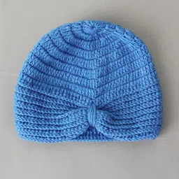 Woonie Infant Self Design Handmade Crochet Turban Acrylic Cap-picture-35