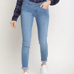Pepe Jeans Women Blue Regular Fit Mid-Rise Clean Look Jeans-image-76