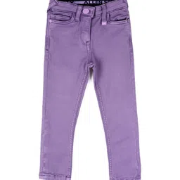 Allen Solly Junior Girls Purple Slim Fit Jeans-image-84