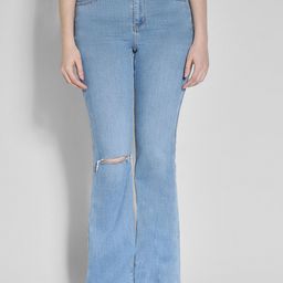 AMERICAN EAGLE OUTFITTERS Women Flared High-Rise Slash Knee Jeans-picture-46