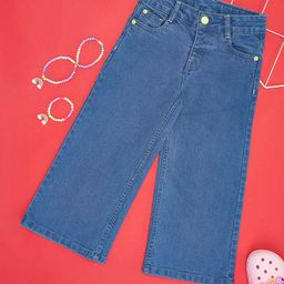 Pantaloons Junior Girls Cropped Flared Mid-Rise Slash Knee Jeans-picture-31