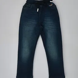 YOUMAA Boys Original Mid-Rise Heavy Fade Embroidered Pure Cotton Jeans-image-75