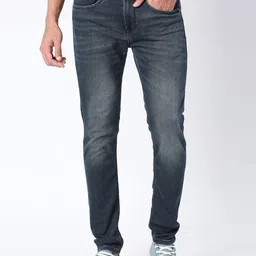 Pepe Jeans Men Navy Blue Skinny Fit Light Fade Cotton Stretchable Jeans-image-83