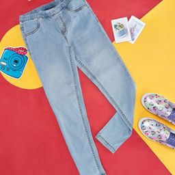 Pantaloons Junior Girls Light Fade Clean Look Cotton Jeans-image-93