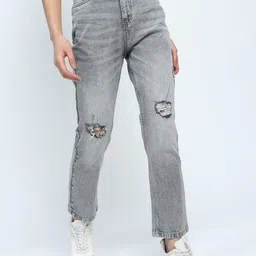 Tokyo Talkies Women Grey Mildly Distressed Heavy Fade Jeans-image-88
