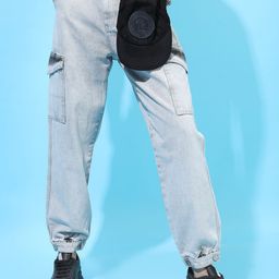 Tokyo Talkies Women Grey Jogger Mildly Distressed Heavy Fade Jeans-image-68