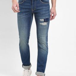 Pepe Jeans Men Regular Fit Low Distress Heavy Fade Stretchable Jeans-image-52