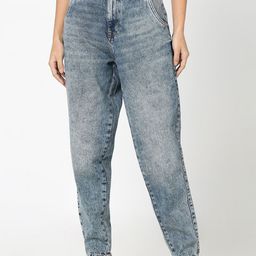 R&B Women Relaxed Fit High-Rise Mildly Distressed Heavy Fade Jeans-image-89