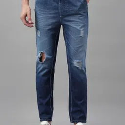 Code 61 Men BALVIK Low-Rise Mildly Distressed Heavy Fade Jeans-47