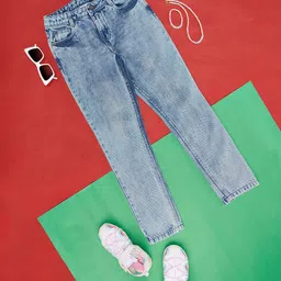 Pantaloons Junior Girls Clean Look Heavy Fade Cotton Cropped Jeans-picture-42