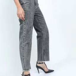 Tokyo Talkies Women Grey Straight Fit Clean Look Heavy Fade Jeans-image-57